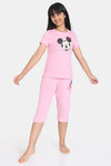 Rosaline Girls Disney Knit Cotton Capri Set - Pink Nectar — thumbnail 2
